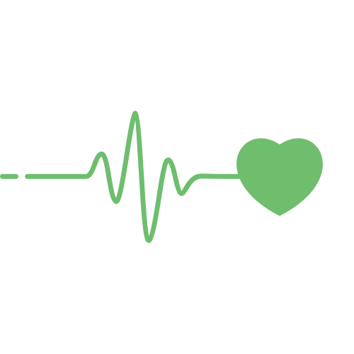 EKG-Kurve, die in ein Herz übergeht – Symbol für die EKG-Untersuchung